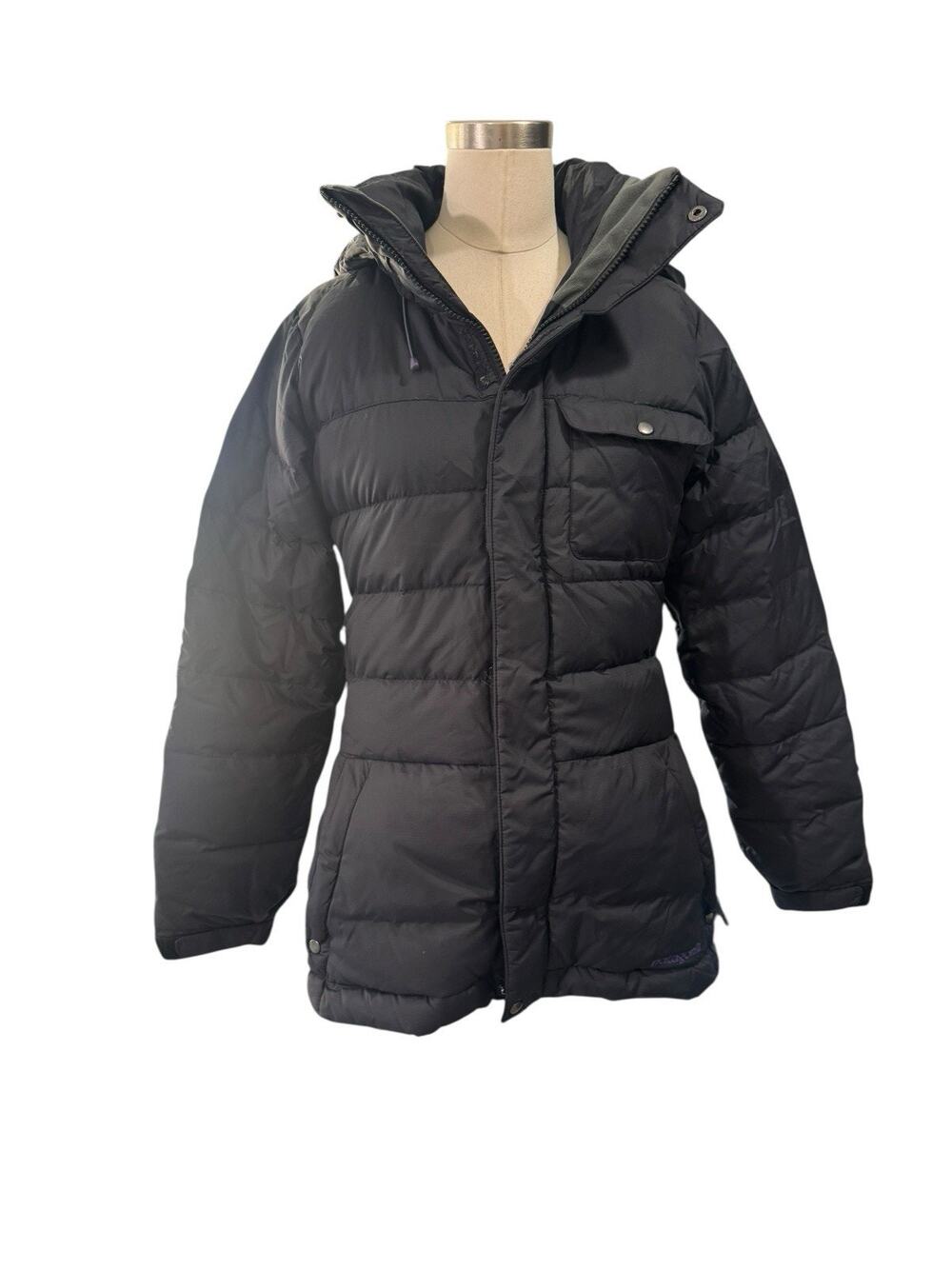 Patagonia Rubicon Down Jacket Womens sz XS Navy blue RECCO Ski Snow Puffer Coat